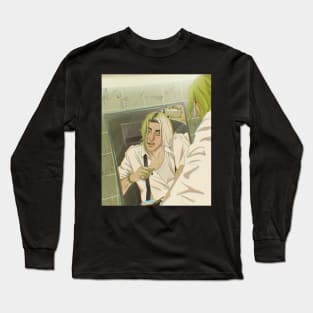 Anime boy with green hair Long Sleeve T-Shirt